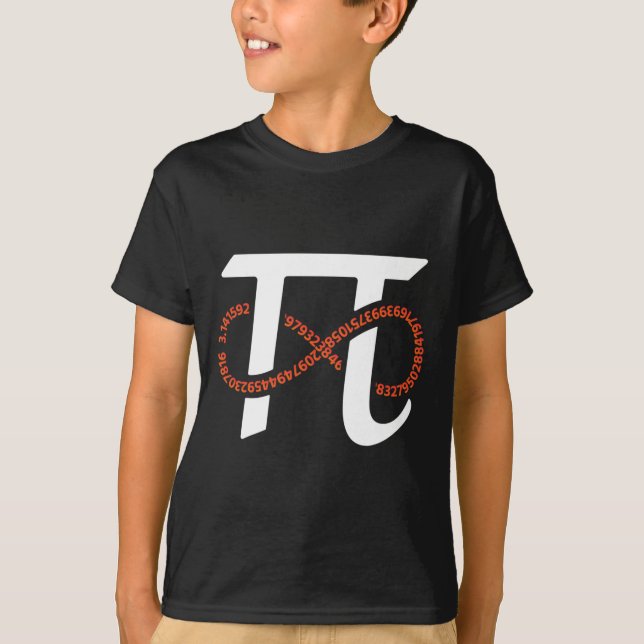 Pi Day Funny Infinity Numbers Geek Nerd Math Lover T-Shirt (Front)