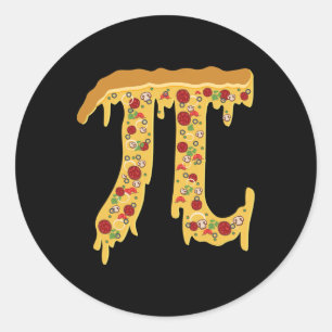 Pi Day Funny Nerdy Pizza Pi 3.14 Symbol Math Food  Classic Round Sticker