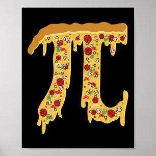 Pi Day Funny Nerdy Pizza Pi 3.14 Symbol Math Food  Poster