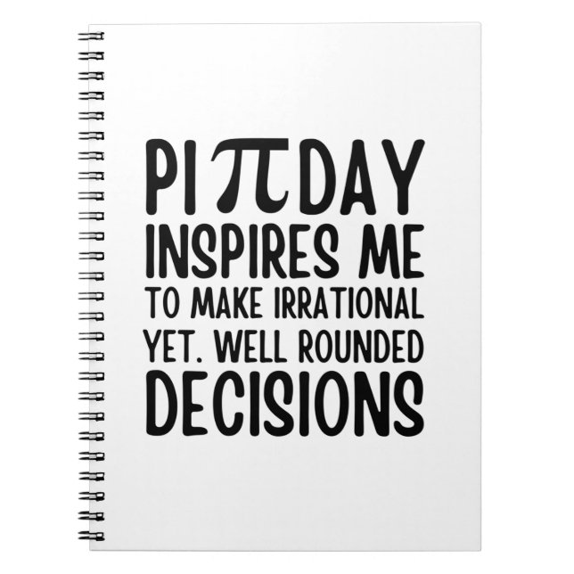 Pi Day Funny Notebook (Front)