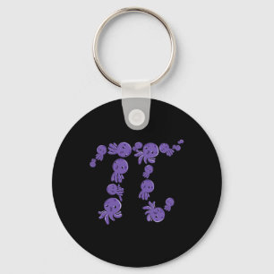 Pi Day Funny Octopi Octopus Sea Life Pi Symbol Mat Key Ring