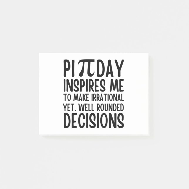 Pi Day Funny Post-it Notes (Front)