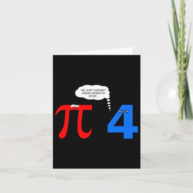 Pi Day Funny Relationship Problems Gift Tee  Card (Front)