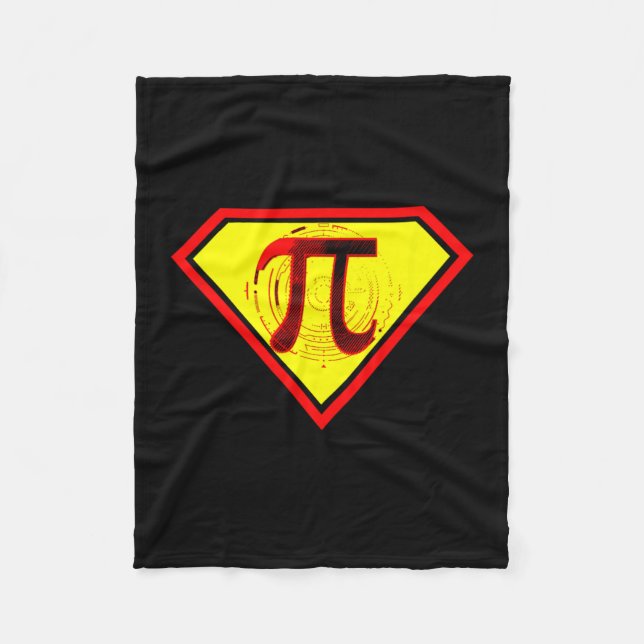 Pi Day Funny Superhero Costume  Fleece Blanket (Front)