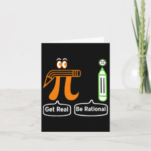 Pi Day Get Real Be Rational Irrational Number Math Card
