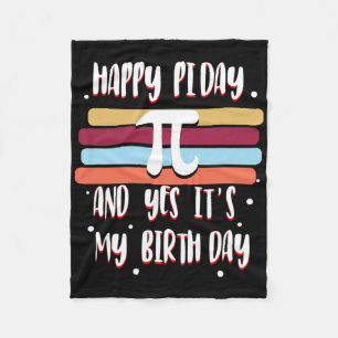 Pi Day Happy Birthday 3.14 Cool Funny Numbers Geek Fleece Blanket