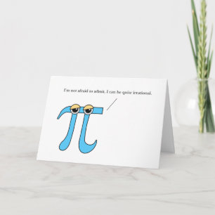 Pi Day, Humorous Irrational Greeting Card