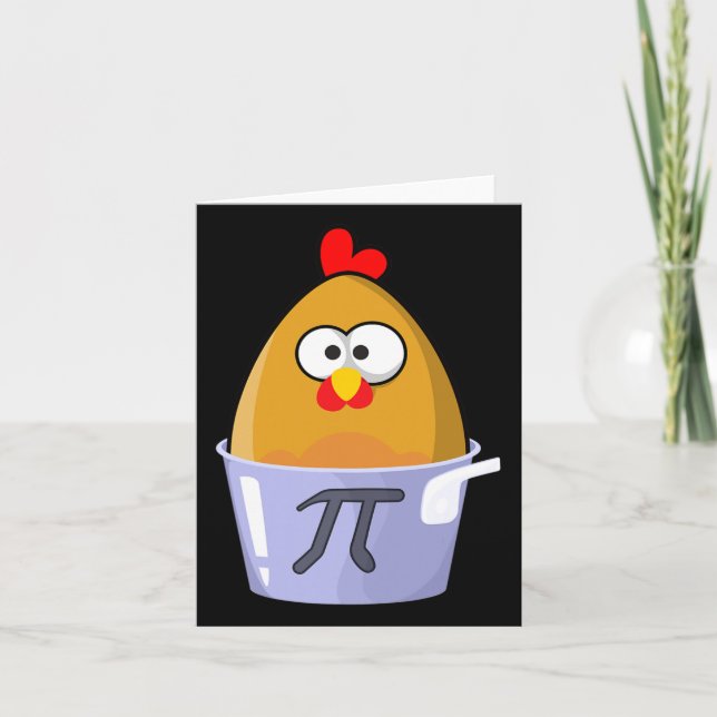 Pi Day Humourous Chicken Pot Pie Math Lover Novelt Card (Front)