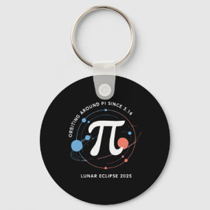 Pi Day Lunar Eclipse 2025 Cosmic Math  Key Ring