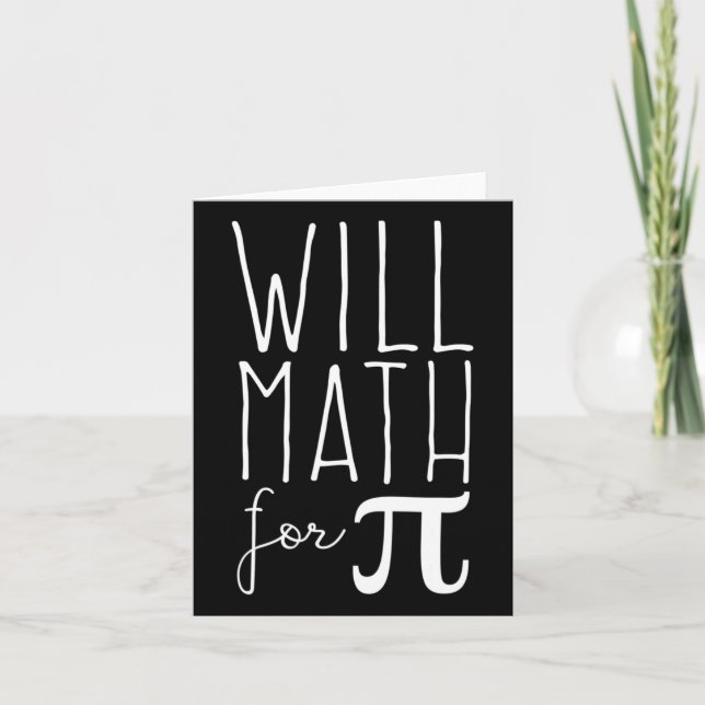 Pi Day March 14 Math Lover Science Funny 3.14 Pi P Card (Front)