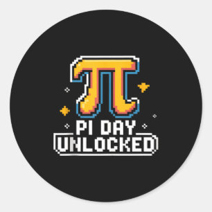 Pi Day March 14 Math Nerd Pie Food Funny Gift Outf Classic Round Sticker