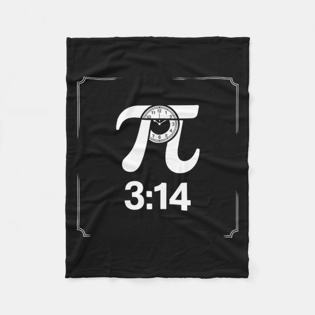 Pi Day March 14 Math Nerd Pie Food Funny Gift Outf Fleece Blanket (Front)