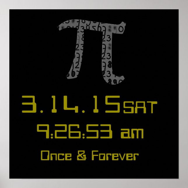Pi Day March 2015 Custom design Poster (Front)