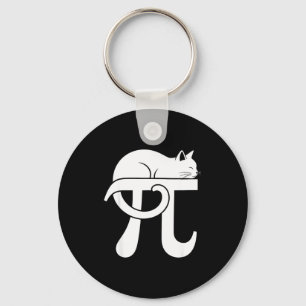 Pi Day Math Cat Nerd Comedy Teacher Student Pi Day Key Ring