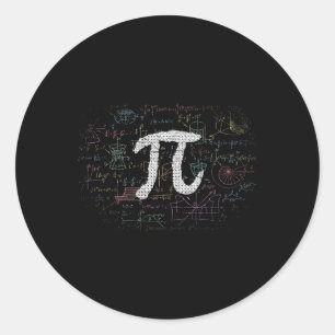 Pi Day Math Classic Round Sticker
