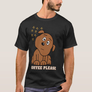 Pi Day Math Coffee and dog Geometry Trigonometry T-Shirt