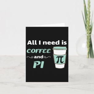 Pi Day Math Coffee Lover Geometry Calculus Trigono Card
