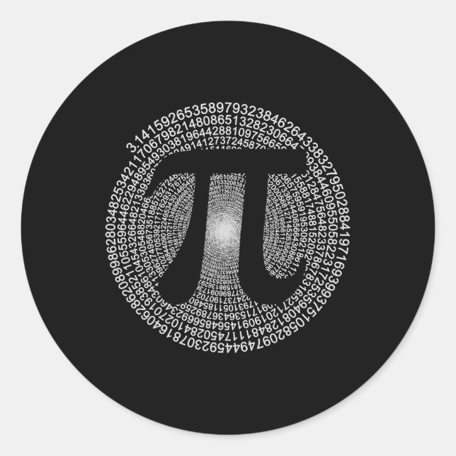 Pi Day Math Geek Teacher 3.14 Pi Day  Classic Round Sticker (Front)
