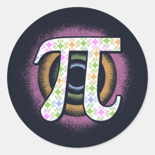Pi Day Math Nerd Classic Round Sticker