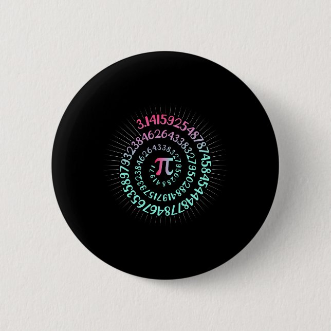 Pi Day Math Nerd Geek 3.1415 Irrational Number Pi  6 Cm Round Badge (Front)