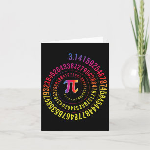 Pi Day Math Nerd Geek 3.1415 Irrational Number Pi Card