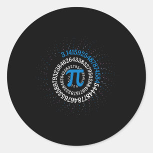 Pi Day Math Nerd Geek 3.1415 Irrational Number Pi  Classic Round Sticker