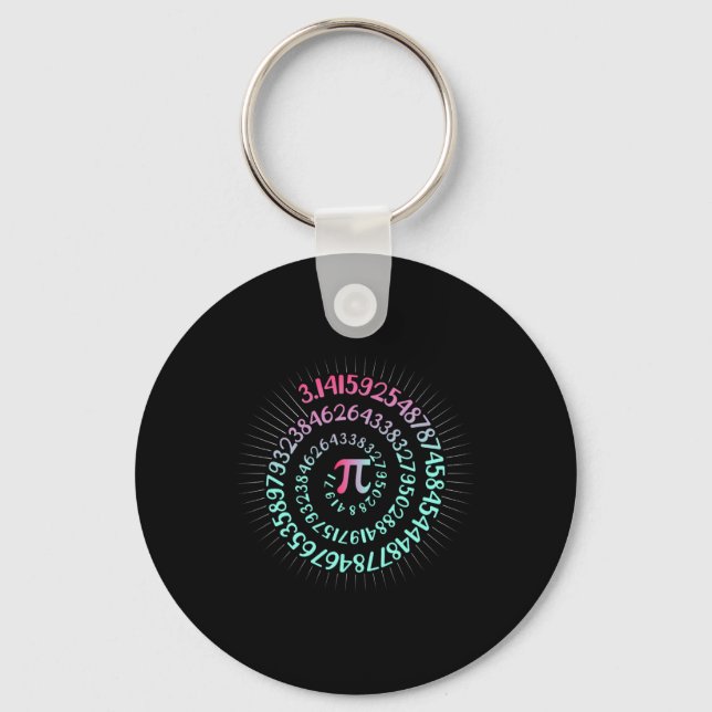 Pi Day Math Nerd Geek 3.1415 Irrational Number Pi  Key Ring (Front)
