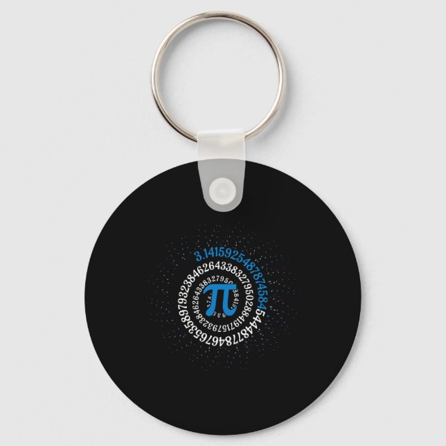 Pi Day Math Nerd Geek 3.1415 Irrational Number Pi  Key Ring (Front)