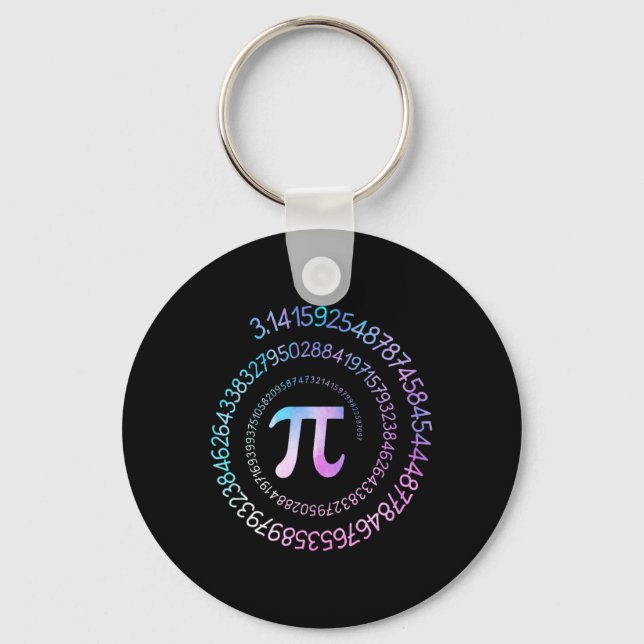 Pi Day Math Nerd Geek 3.1415 Irrational Number Pi  Key Ring (Front)