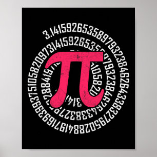 Pi Day Math Nerd Geek 3.1415 Irrational Number Pi  Poster
