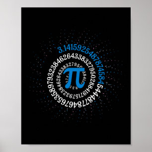 Pi Day Math Nerd Geek 3.1415 Irrational Number Pi  Poster