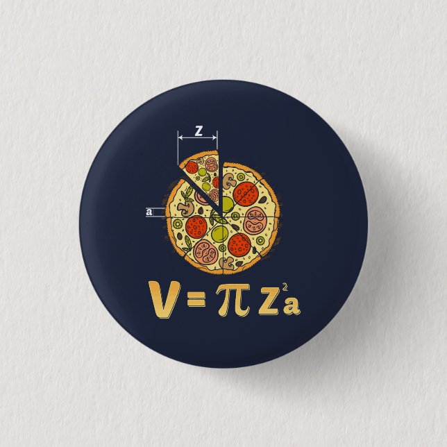 Pi Day Math Nerd  Pizza Formula 3 Cm Round Badge (Front)