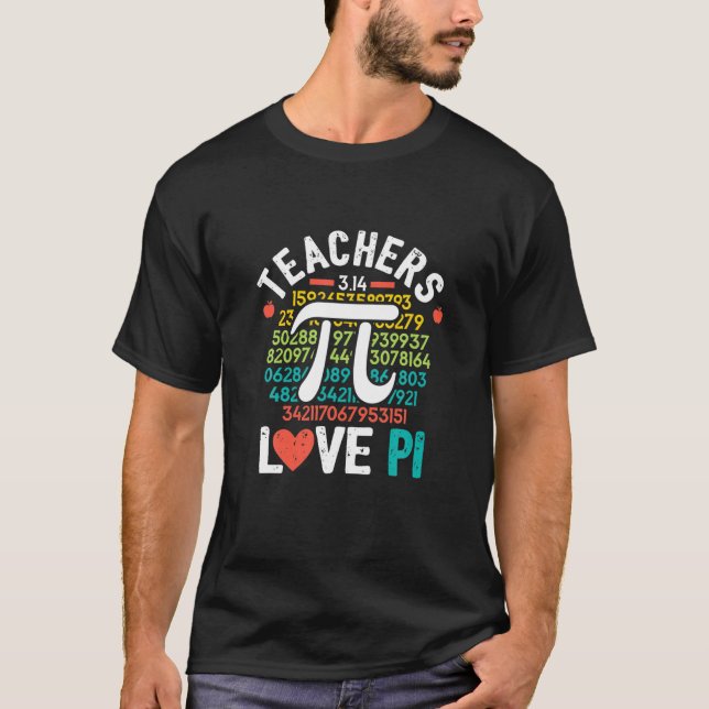 Pi Day Math Teacher Funny Cute Nerd Geek School Gi T-Shirt (Front)