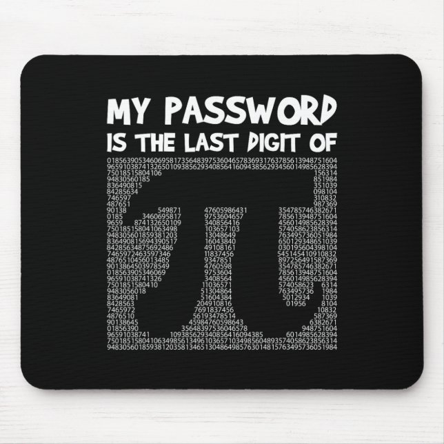 Pi Day Math Teacher Student Geek Saying Funny Nove Mouse Pad (Front)
