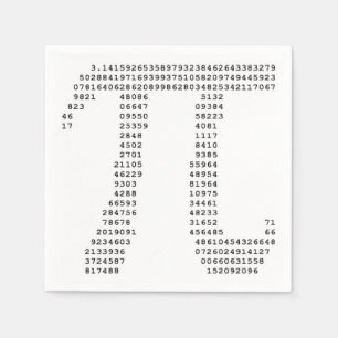 Pi Day Napkin