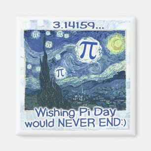 Pi Day Never Ends by Mudge Studios Magnet
