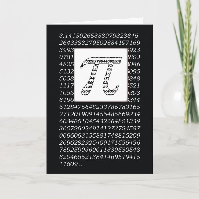Pi Day Numbers Card (Front)