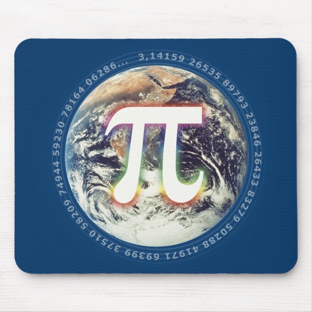 Pi Day on Earth | Celebrate Math Mouse Pad (Front)
