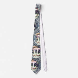 Pi Day on Earth pattern - Tie