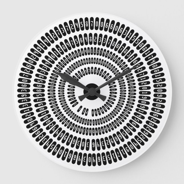 Pi Day Pi Digits Pi 3.14159 Numbers Happy Pi Day Large Clock (Front)