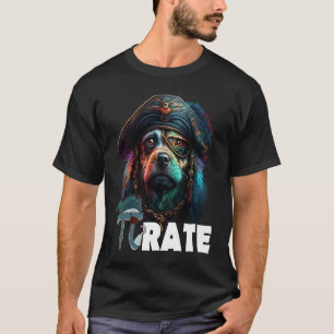 Pi Day Pi rate Dog 314 Funny Math Science Teacher  T-Shirt