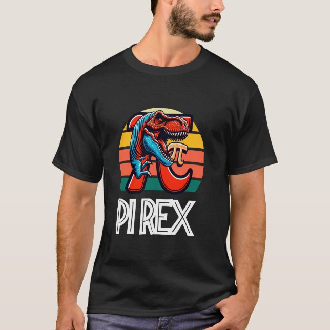 Pi Day Pi Rex Dinosaur T-Shirt (Front)