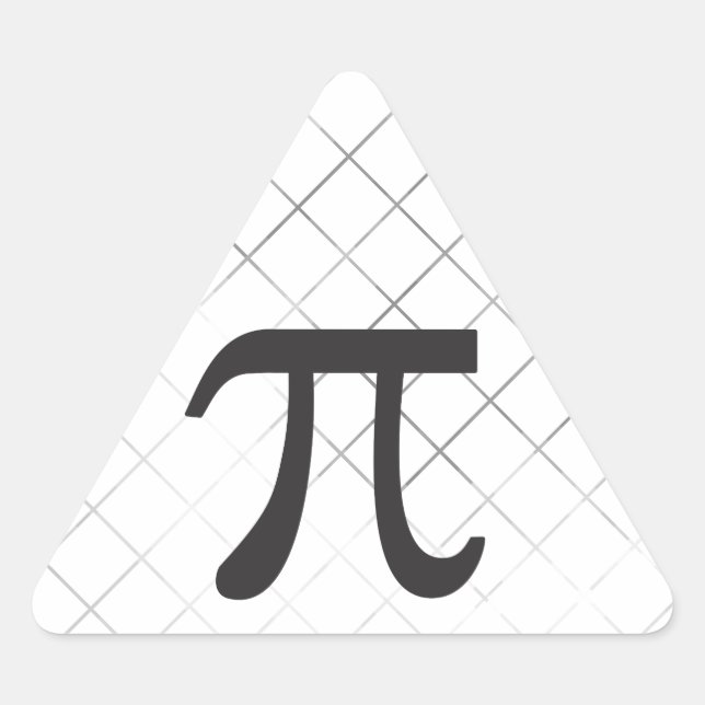 Pi Day - Pi Symbol Triangle Sticker (Front)