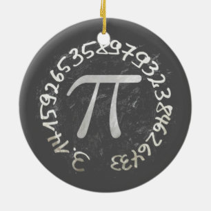 Pi Day PiDay Chalkboard Education Ceramic Tree Decoration