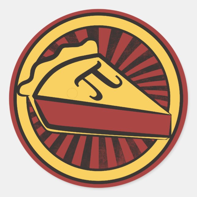Pi Day Pie  Classic Round Sticker (Front)