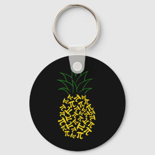 Pi Day Pineapple Math Teacher 3 Key Ring