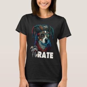Pi Day Pirate Dog 3 14 Funny Math Science Teacher T-Shirt