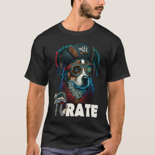 Pi Day Pirate Dog 3 14 Funny Math Science Teacher T-Shirt