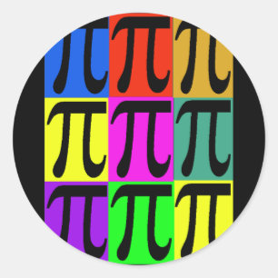 Pi Day POPART gifts Classic Round Sticker