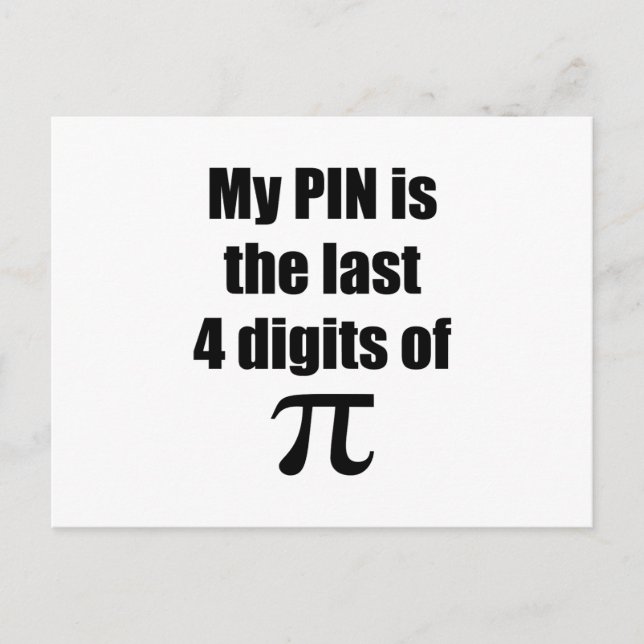 Pi Day Postcard (Front)